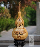 HUYIXUAN Natural Gourd Delicate Pyrography Of Kwun Yam
